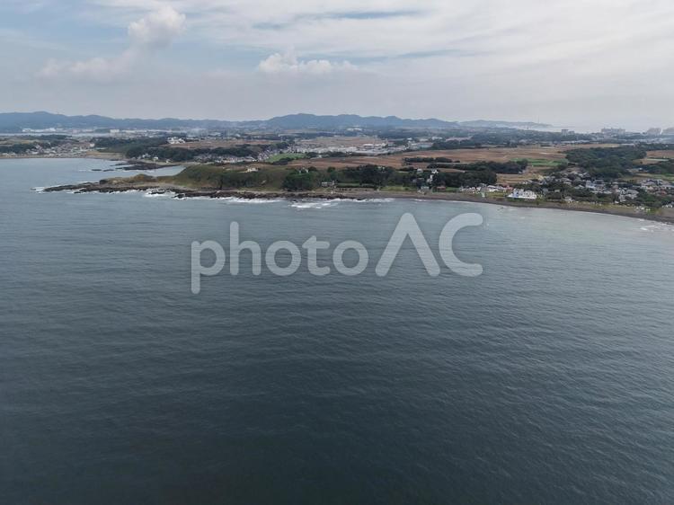 三浦・三戸浜海岸 三戸浜海岸,ドローン,空撮の写真素材