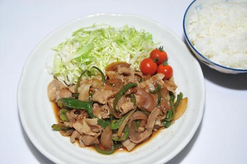 美味しそうな豚の生姜焼き 豚の生姜焼き,料理,食事の写真素材