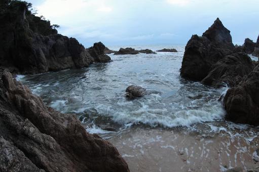 笹川流れ 笹川流れ,日本海,奇岩の写真素材
