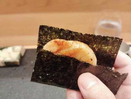 ホタテの磯辺焼き ホタテの磯辺焼き ホタテ,磯辺焼き,鮨の写真素材