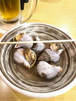 つぶ貝の酒蒸し つぶ貝の酒蒸し つぶ貝,酒蒸し,貝の写真素材