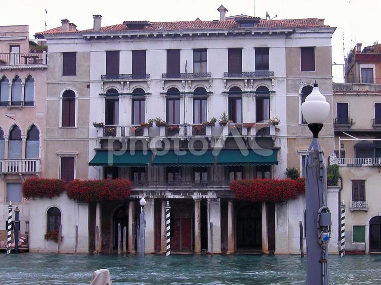 イタリア　ベネチア　運河　 イタリア,ベネチア,運河の写真素材