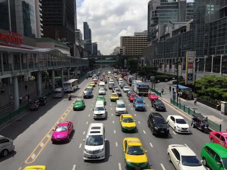 タイの交通 旅行,タイ,渋滞の写真素材