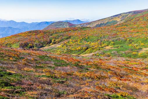 秋色に染まる 栗駒山の絶景 秋色に染まる 栗駒山の絶景 山,秋,紅葉の写真素材