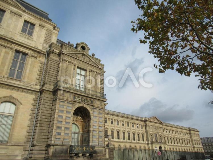 フランスパリの世界遺産のルーブル美術館 ルーブル美術館,ルーブル,美術館の写真素材