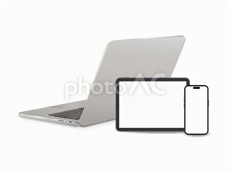 ノートパソコン　タブレット　スマホ　２ ノートパソコン,パソコン,pcの写真素材