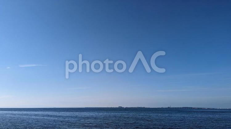 海岸から見える風景 海,空,海岸の写真素材