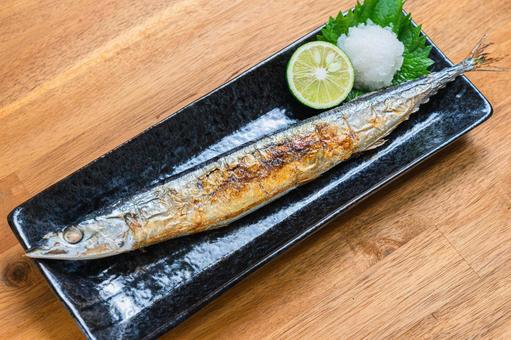 さんまの塩焼き さんまの塩焼き さんま,焼き魚,塩焼きの写真素材