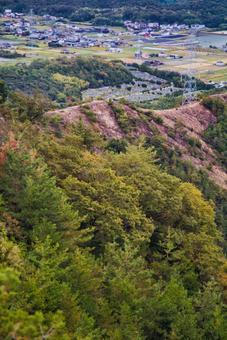 高御位山 播磨平野,山岳,平野の写真素材