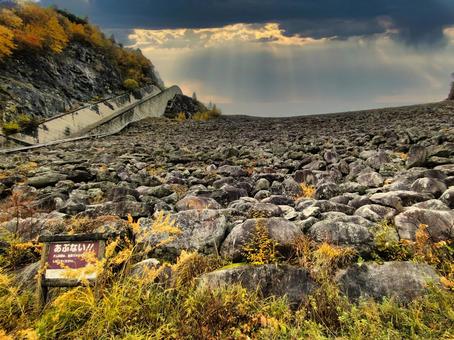 高瀬渓谷　高瀬ダム 山,渓谷,ダムの写真素材
