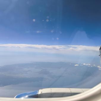 飛行機からの空 飛行機からの空の写真