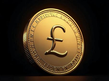 イギリスポンドが刻まれた金貨 イギリスポンドが刻まれた金貨の写真