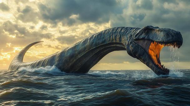 海上のエラスモサウルス7 海上のエラスモサウルス7の写真
