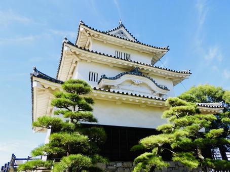 本丸から見上げる丸亀城天守2 丸亀城,丸亀市,城郭の写真素材