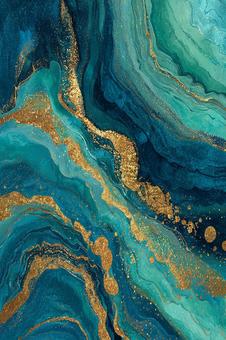 輝くゴールドの粒子が美しい模様の写真