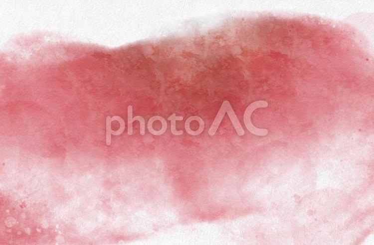 白い和紙に赤色の模様が有る和風の背景画像 赤,白,和紙の写真素材