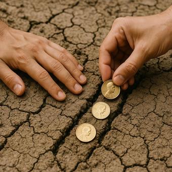 乾いた大地への投資(不毛な資金投入) 乾いた大地への投資(不毛な資金投入)の写真