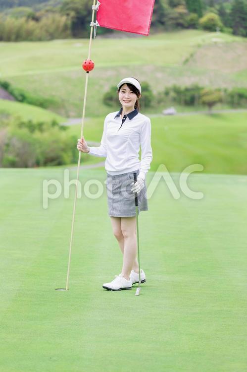 ゴルフイメージ ゴルフ,女性,人物の写真素材