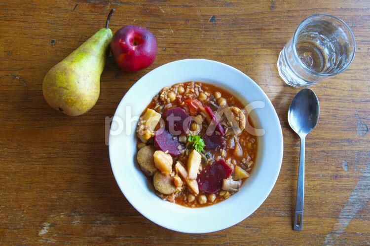 いろいろ北欧野菜のスープ 野菜スープ,スープ,ビーツの写真素材
