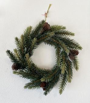 クリスマスリース クリスマス,リース,もみの樹の写真素材