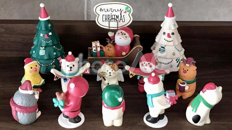 サンタがやってきた！ かわいい,カナリヤ,クリスマスの写真素材