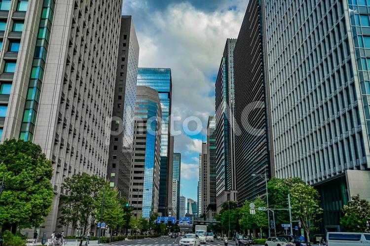 大手町のオフィス街 大手町,丸の内,東京駅の写真素材