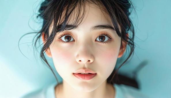 可愛い女性のアップ 可愛い女性のアップの写真