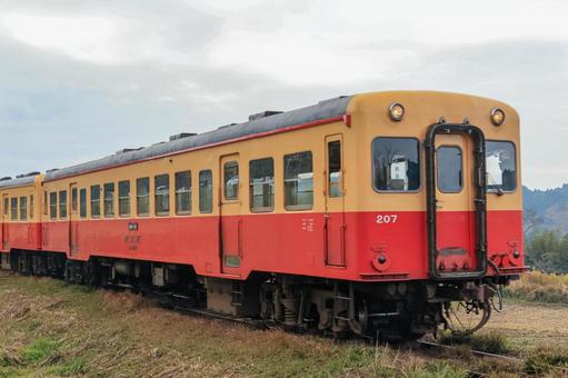 小湊鐵道 小湊鐵道,養老渓谷,キハ207の写真素材