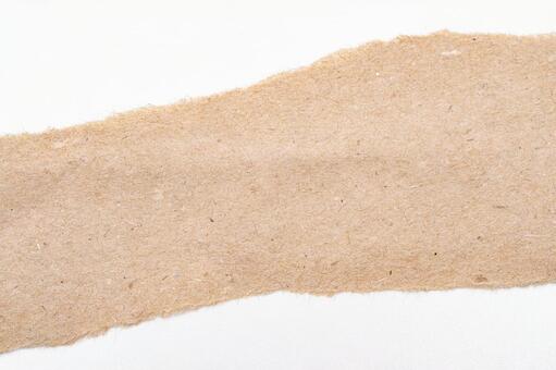 手ちぎりクラフト紙の境界と質感背景 クラフト,紙,ちぎりの写真素材