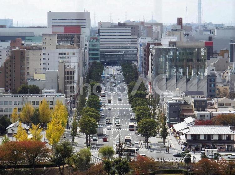 【風景写真】姫路城天守閣からの眺め 姫路城,天守閣,白鷺城の写真素材