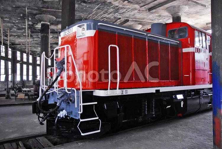 DE501　扇形機関車庫 電車,線路,鉄道の写真素材