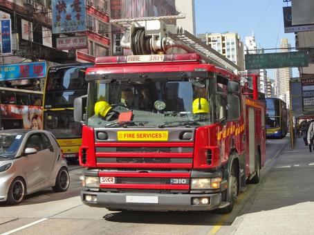 香港2016:九龍の消防車 2016 香港2016:九龍の消防車 2016 火事,火災,消防車の写真素材