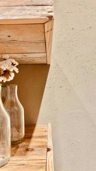 美しいの木目の棚 棚,花瓶,家具の写真素材