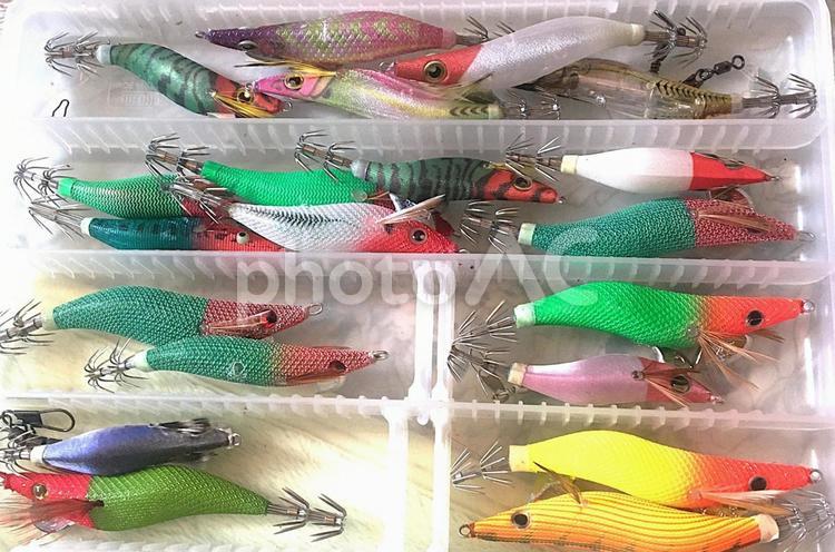 イカ釣りの道具　エギ エギ,釣り,イカ釣りの写真素材