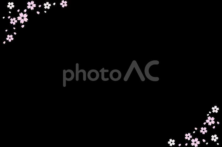 サクラ柄のフレーム　桃色 背景,桜,イラストの写真素材