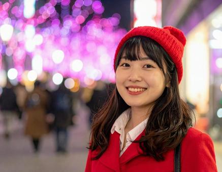 イルミネーションと彼女 イルミネーションと彼女の写真