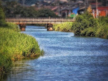 川のある風景 川のある風景の写真