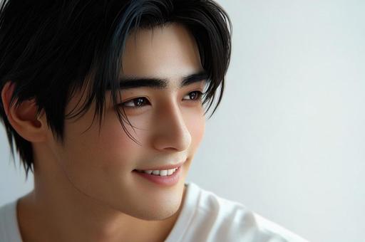 爽やか笑顔のイケメンの写真