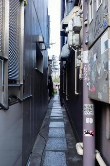 神楽坂の小路 路地,路地裏,小路の写真素材