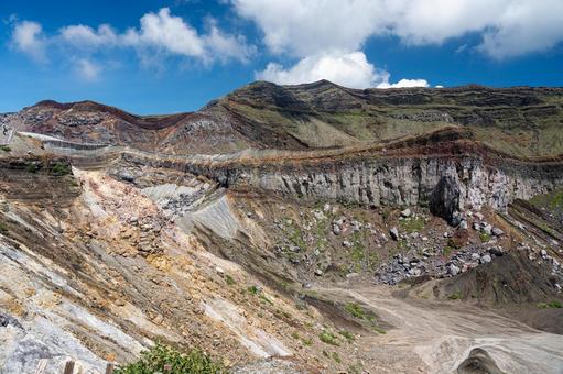 阿蘇の火口 阿蘇,火口,火山の写真素材