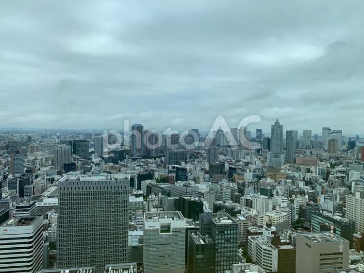 雨上がりの大都会5 景色,風景,都会の写真素材