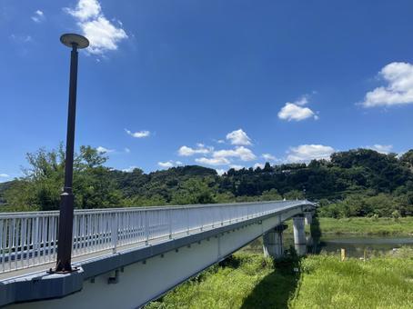 橋 橋 歩道橋,橋,河川の写真素材