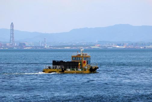 Photo, cleaning boat, collection of garbage, clean up, 
