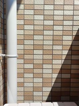 日の当たるベランダの壁 日の当たるベランダの壁 テクスチャ,日の当たる,ベランダの写真素材