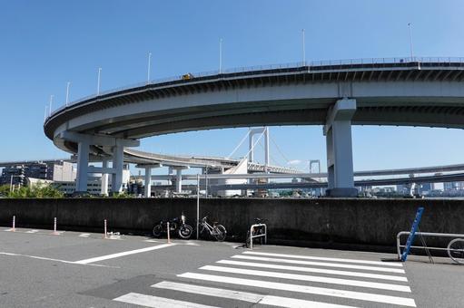 レインボーブリッジ芝浦側 レインボーブリッジ,芝浦,観光地の写真素材