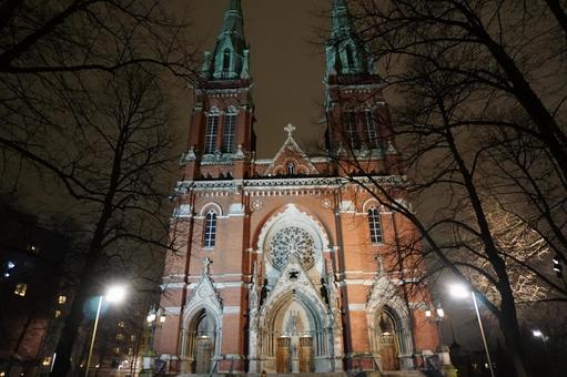 フィンランドの街並み フィンランド,ヘンルシンキ,クリスマスの写真素材