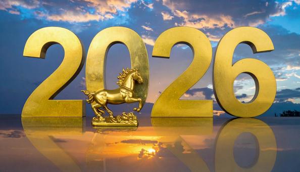 2026の文字が刻まれた彫刻 2026の文字が刻まれた彫刻の写真