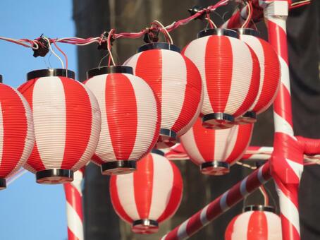 夏祭りの提灯 夏祭り,盆踊り,提灯の写真素材
