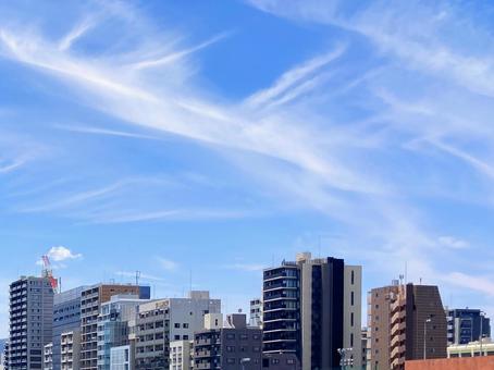 夏空 夏空 夏空,雲,白の写真素材