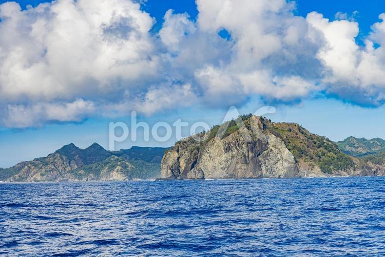小笠原諸島　ははじま丸から見た海景 小笠原諸島,海景,晴天の写真素材